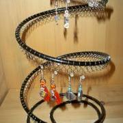  Spiral Black Earring Tree Holder, Organizer. Holds approximately 60 pairs